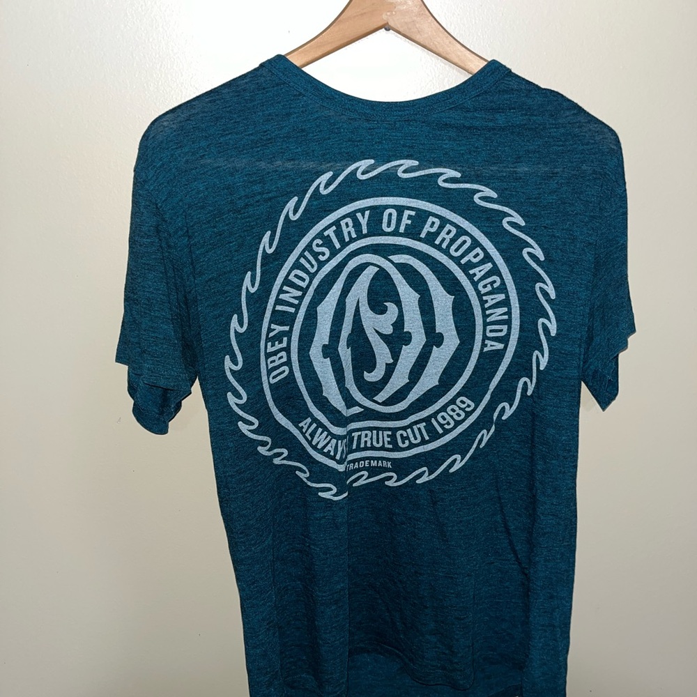 OBEY - Men's Blue Graphic T-Shirt